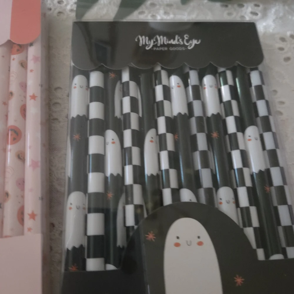 Halloween Reusable Straws - Pink, Orange, Black